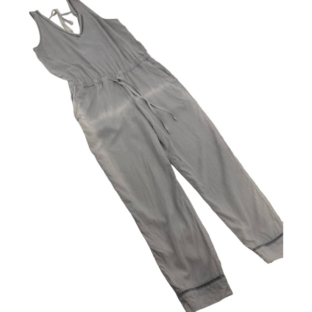 CLOTH & STONE Medium Jumpsuit Overall Tie Dye Grey Tencel Sleeveless V-Neck Boho - Picture 16 of 16